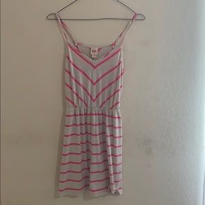 Pink and white stripped dress